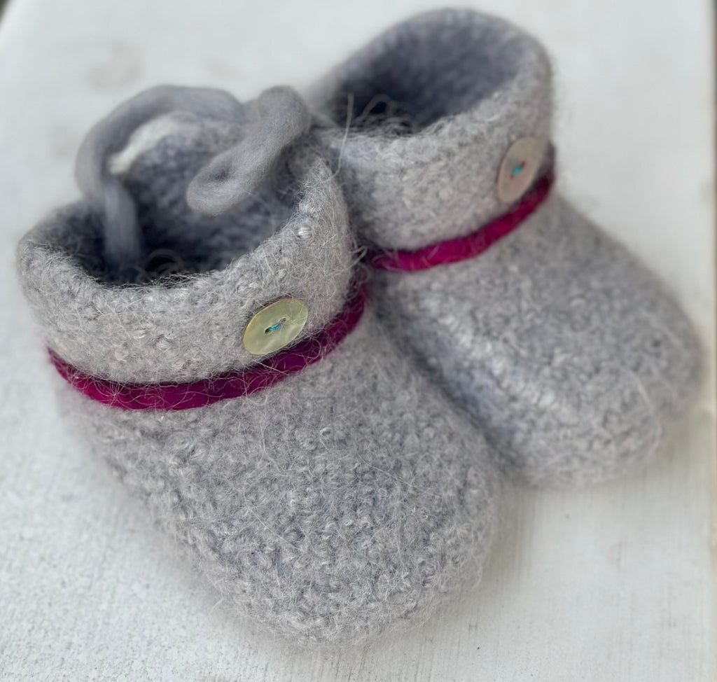 Felted Baby Booties HHK206
