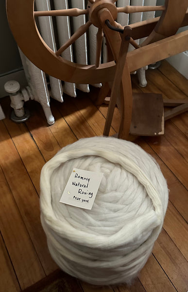 Roving, Natural White and hand-dyed